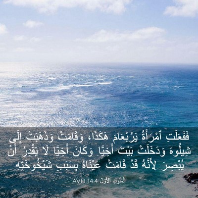 Picture 03 - اَلْمُلُوكِ ٱلْأَوَّلُ 14:4 AVD - فَفَعَلَتِ ٱمْرَأَةُ - Bible Verse Picture