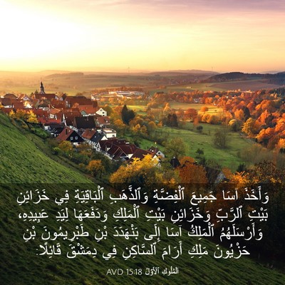 Picture 03 - اَلْمُلُوكِ ٱلْأَوَّلُ 15:18 AVD - وَأَخَذَ آسَا جَمِيعَ - Bible Verse Picture