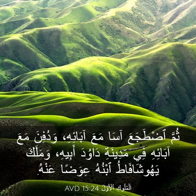 Picture 03 - اَلْمُلُوكِ ٱلْأَوَّلُ 15:24 AVD - ثُمَّ ٱضْطَجَعَ آسَا مَعَ - Bible Verse Picture