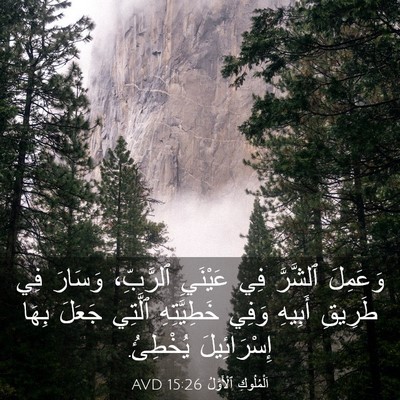 Picture 03 - اَلْمُلُوكِ ٱلْأَوَّلُ 15:26 AVD - وَعَمِلَ ٱلشَّرَّ فِي - Bible Verse Picture