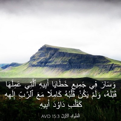 Picture 03 - اَلْمُلُوكِ ٱلْأَوَّلُ 15:3 AVD - وَسَارَ فِي جَمِيعِ - Bible Verse Picture