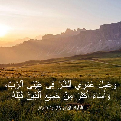 Picture 03 - اَلْمُلُوكِ ٱلْأَوَّلُ 16:25 AVD - وَعَمِلَ عُمْرِي ٱلشَّرَّ - Bible Verse Picture