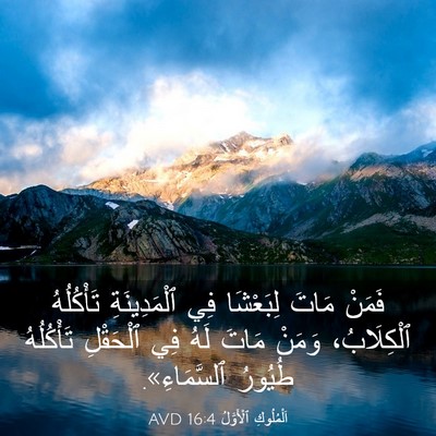 Picture 03 - اَلْمُلُوكِ ٱلْأَوَّلُ 16:4 AVD - فَمَنْ مَاتَ لِبَعْشَا فِي - Bible Verse Picture