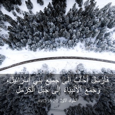 Picture 03 - اَلْمُلُوكِ ٱلْأَوَّلُ 18:20 AVD - فَأَرْسَلَ أَخْآبُ إِلَى - Bible Verse Picture