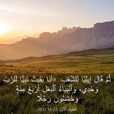 Picture 03 - اَلْمُلُوكِ ٱلْأَوَّلُ 18:22 AVD - ثُمَّ قَالَ إِيلِيَّا - Bible Verse Picture
