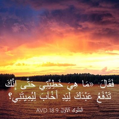 Picture 03 - اَلْمُلُوكِ ٱلْأَوَّلُ 18:9 AVD - فَقَالَ: «مَا هِيَ - Bible Verse Picture