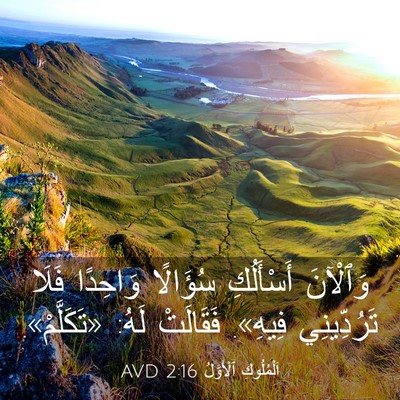 Picture 03 - اَلْمُلُوكِ ٱلْأَوَّلُ 2:16 AVD - وَٱلْآنَ أَسْأَلُكِ - Bible Verse Picture