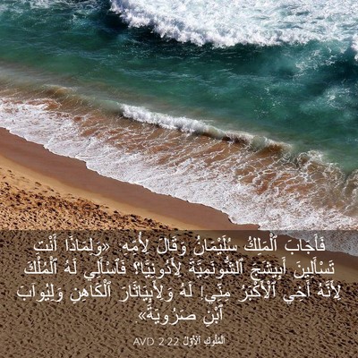 Picture 03 - اَلْمُلُوكِ ٱلْأَوَّلُ 2:22 AVD - فَأَجَابَ ٱلْمَلِكُ - Bible Verse Picture