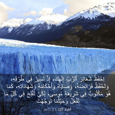 Picture 03 - اَلْمُلُوكِ ٱلْأَوَّلُ 2:3 AVD - اِحْفَظْ شَعَائِرَ - Bible Verse Picture
