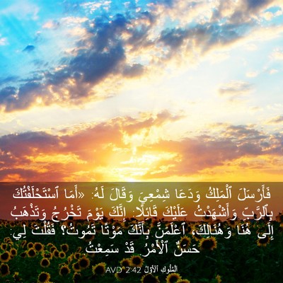Picture 03 - اَلْمُلُوكِ ٱلْأَوَّلُ 2:42 AVD - فَأَرْسَلَ ٱلْمَلِكُ - Bible Verse Picture