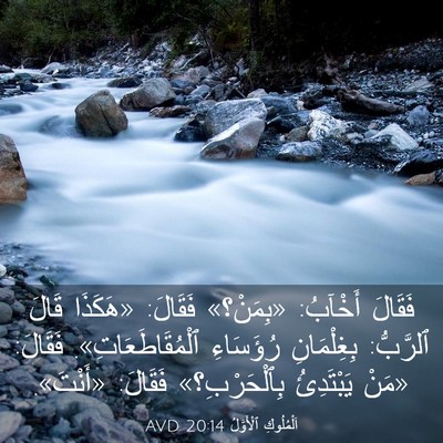 Picture 03 - اَلْمُلُوكِ ٱلْأَوَّلُ 20:14 AVD - فَقَالَ أَخْآبُ: «بِمَنْ؟» - Bible Verse Picture
