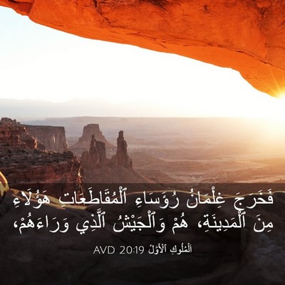 Picture 03 - اَلْمُلُوكِ ٱلْأَوَّلُ 20:19 AVD - فَخَرَجَ غِلْمَانُ - Bible Verse Picture