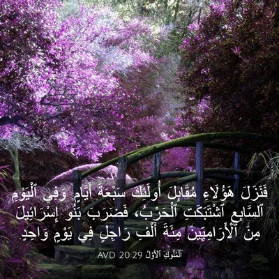 Picture 03 - اَلْمُلُوكِ ٱلْأَوَّلُ 20:29 AVD - فَنَزَلَ هَؤُلَاءِ - Bible Verse Picture