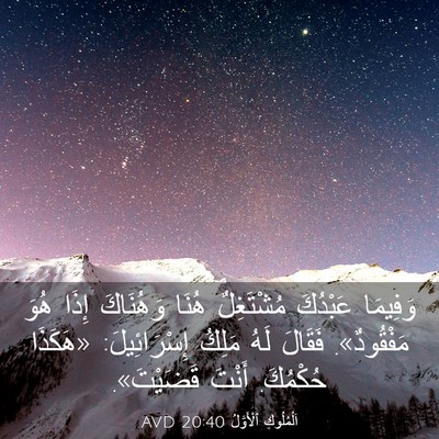 Picture 03 - اَلْمُلُوكِ ٱلْأَوَّلُ 20:40 AVD - وَفِيمَا عَبْدُكَ - Bible Verse Picture