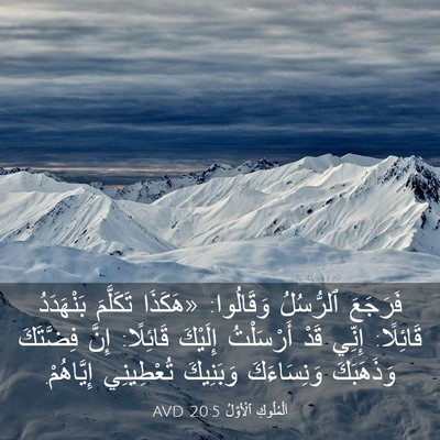 Picture 03 - اَلْمُلُوكِ ٱلْأَوَّلُ 20:5 AVD - فَرَجَعَ ٱلرُّسُلُ - Bible Verse Picture