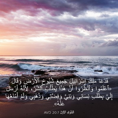 Picture 03 - اَلْمُلُوكِ ٱلْأَوَّلُ 20:7 AVD - فَدَعَا مَلِكُ - Bible Verse Picture