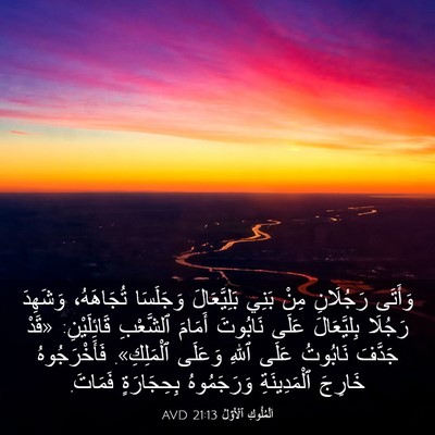 Picture 03 - اَلْمُلُوكِ ٱلْأَوَّلُ 21:13 AVD - وَأَتَى رَجُلَانِ مِنْ - Bible Verse Picture