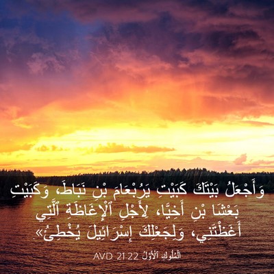 Picture 03 - اَلْمُلُوكِ ٱلْأَوَّلُ 21:22 AVD - وَأَجْعَلُ بَيْتَكَ - Bible Verse Picture