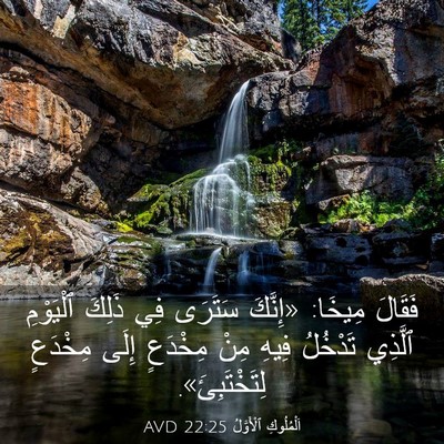 Picture 03 - اَلْمُلُوكِ ٱلْأَوَّلُ 22:25 AVD - فَقَالَ مِيخَا: «إِنَّكَ - Bible Verse Picture