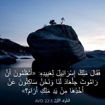 Picture 03 - اَلْمُلُوكِ ٱلْأَوَّلُ 22:3 AVD - فَقَالَ مَلِكُ - Bible Verse Picture