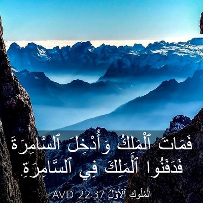 Picture 03 - اَلْمُلُوكِ ٱلْأَوَّلُ 22:37 AVD - فَمَاتَ ٱلْمَلِكُ - Bible Verse Picture