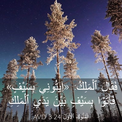 Picture 03 - اَلْمُلُوكِ ٱلْأَوَّلُ 3:24 AVD - فَقَالَ ٱلْمَلِكُ: - Bible Verse Picture