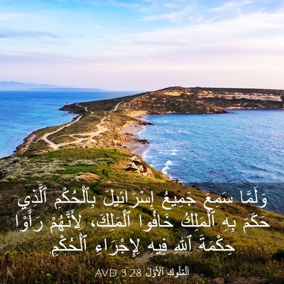 Picture 03 - اَلْمُلُوكِ ٱلْأَوَّلُ 3:28 AVD - وَلَمَّا سَمِعَ جَمِيعُ - Bible Verse Picture