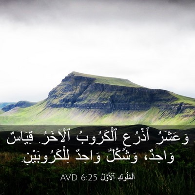 Picture 03 - اَلْمُلُوكِ ٱلْأَوَّلُ 6:25 AVD - وَعَشَرُ أَذْرُعٍ - Bible Verse Picture