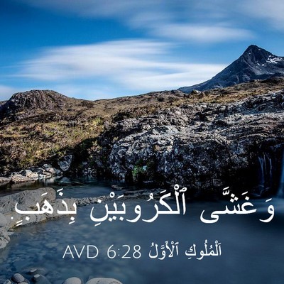 Picture 03 - اَلْمُلُوكِ ٱلْأَوَّلُ 6:28 AVD - وَغَشَّى ٱلْكَرُوبَيْنِ - Bible Verse Picture