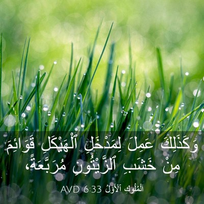 Picture 03 - اَلْمُلُوكِ ٱلْأَوَّلُ 6:33 AVD - وَكَذَلِكَ عَمِلَ - Bible Verse Picture