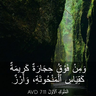 Picture 03 - اَلْمُلُوكِ ٱلْأَوَّلُ 7:11 AVD - وَمِنْ فَوْقُ حِجَارَةٌ - Bible Verse Picture