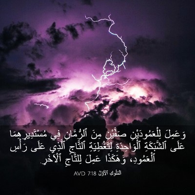 Picture 03 - اَلْمُلُوكِ ٱلْأَوَّلُ 7:18 AVD - وَعَمِلَ لِلْعَمُودَيْنِ - Bible Verse Picture