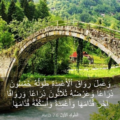 Picture 03 - اَلْمُلُوكِ ٱلْأَوَّلُ 7:6 AVD - وَعَمِلَ رِوَاقَ - Bible Verse Picture