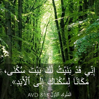 Picture 03 - اَلْمُلُوكِ ٱلْأَوَّلُ 8:13 AVD - إِنِّي قَدْ بَنَيْتُ لَكَ - Bible Verse Picture