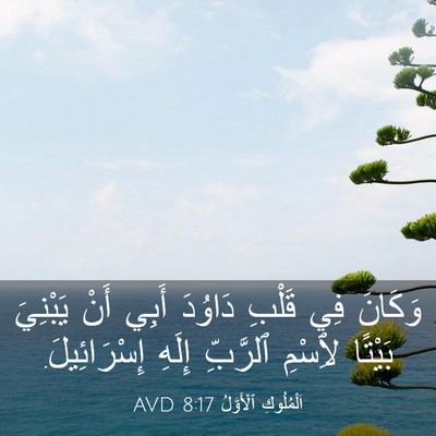 Picture 03 - اَلْمُلُوكِ ٱلْأَوَّلُ 8:17 AVD - وَكَانَ فِي قَلْبِ دَاوُدَ - Bible Verse Picture