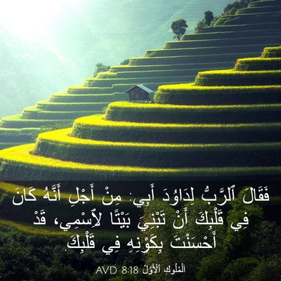 Picture 03 - اَلْمُلُوكِ ٱلْأَوَّلُ 8:18 AVD - فَقَالَ ٱلرَّبُّ - Bible Verse Picture