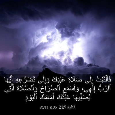 Picture 03 - اَلْمُلُوكِ ٱلْأَوَّلُ 8:28 AVD - فَٱلْتَفِتْ إِلَى صَلَاةِ - Bible Verse Picture