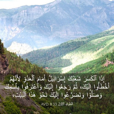 Picture 03 - اَلْمُلُوكِ ٱلْأَوَّلُ 8:33 AVD - إِذَا ٱنْكَسَرَ شَعْبُكَ - Bible Verse Picture