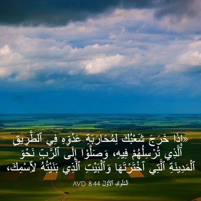 Picture 03 - اَلْمُلُوكِ ٱلْأَوَّلُ 8:44 AVD - «إِذَا خَرَجَ شَعْبُكَ - Bible Verse Picture