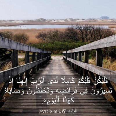 Picture 03 - اَلْمُلُوكِ ٱلْأَوَّلُ 8:61 AVD - فَلْيَكُنْ قَلْبُكُمْ - Bible Verse Picture