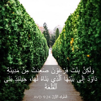 Picture 03 - اَلْمُلُوكِ ٱلْأَوَّلُ 9:24 AVD - وَلَكِنَّ بِنْتَ - Bible Verse Picture