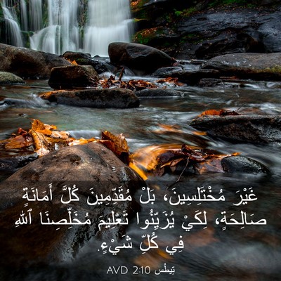 Picture 03 - تِيطُس 2:10 AVD - غَيْرَ مُخْتَلِسِينَ، - Bible Verse Picture