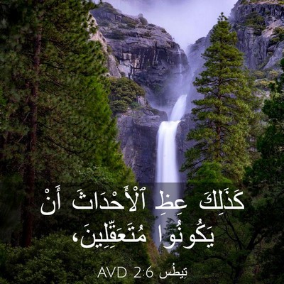 Picture 03 - تِيطُس 2:6 AVD - كَذَلِكَ عِظِ - Bible Verse Picture