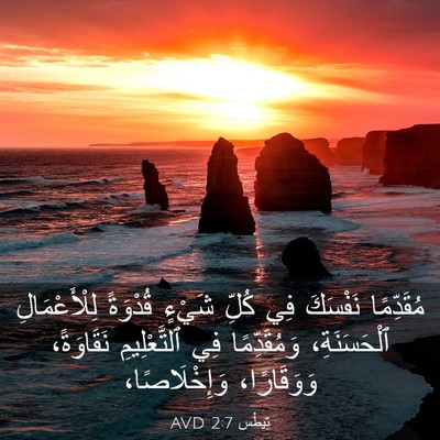 Picture 03 - تِيطُس 2:7 AVD - مُقَدِّمًا نَفْسَكَ فِي - Bible Verse Picture