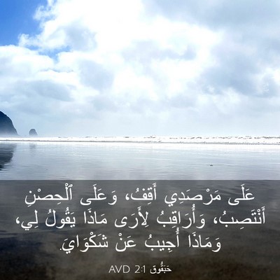 Picture 03 - حَبَقُّوق 2:1 AVD - عَلَى مَرْصَدِي أَقِفُ، - Bible Verse Picture