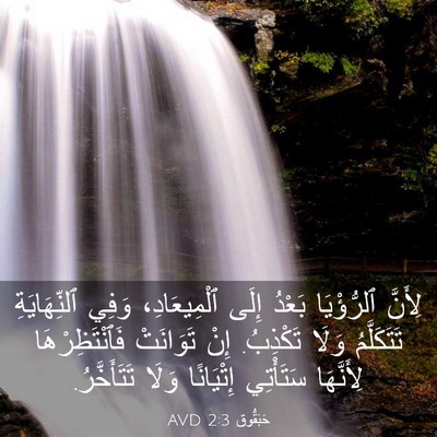Picture 03 - حَبَقُّوق 2:3 AVD - لِأَنَّ ٱلرُّؤْيَا بَعْدُ - Bible Verse Picture