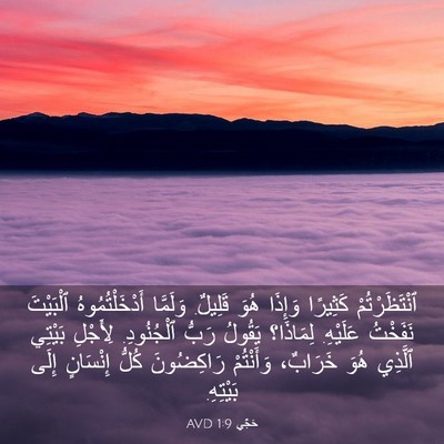 Picture 03 - حَجَّي 1:9 AVD - ٱنْتَظَرْتُمْ كَثِيرًا - Bible Verse Picture