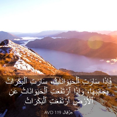 Picture 03 - حِزْقِيَال 1:19 AVD - فَإِذَا سَارَتِ - Bible Verse Picture