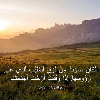 Picture 03 - حِزْقِيَال 1:25 AVD - فَكَانَ صَوْتٌ مِنْ فَوْقِ - Bible Verse Picture
