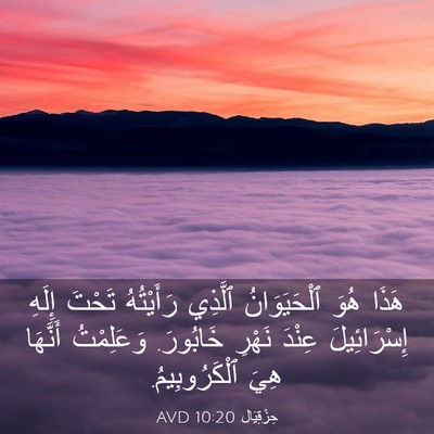 Picture 03 - حِزْقِيَال 10:20 AVD - هَذَا هُوَ ٱلْحَيَوَانُ - Bible Verse Picture
